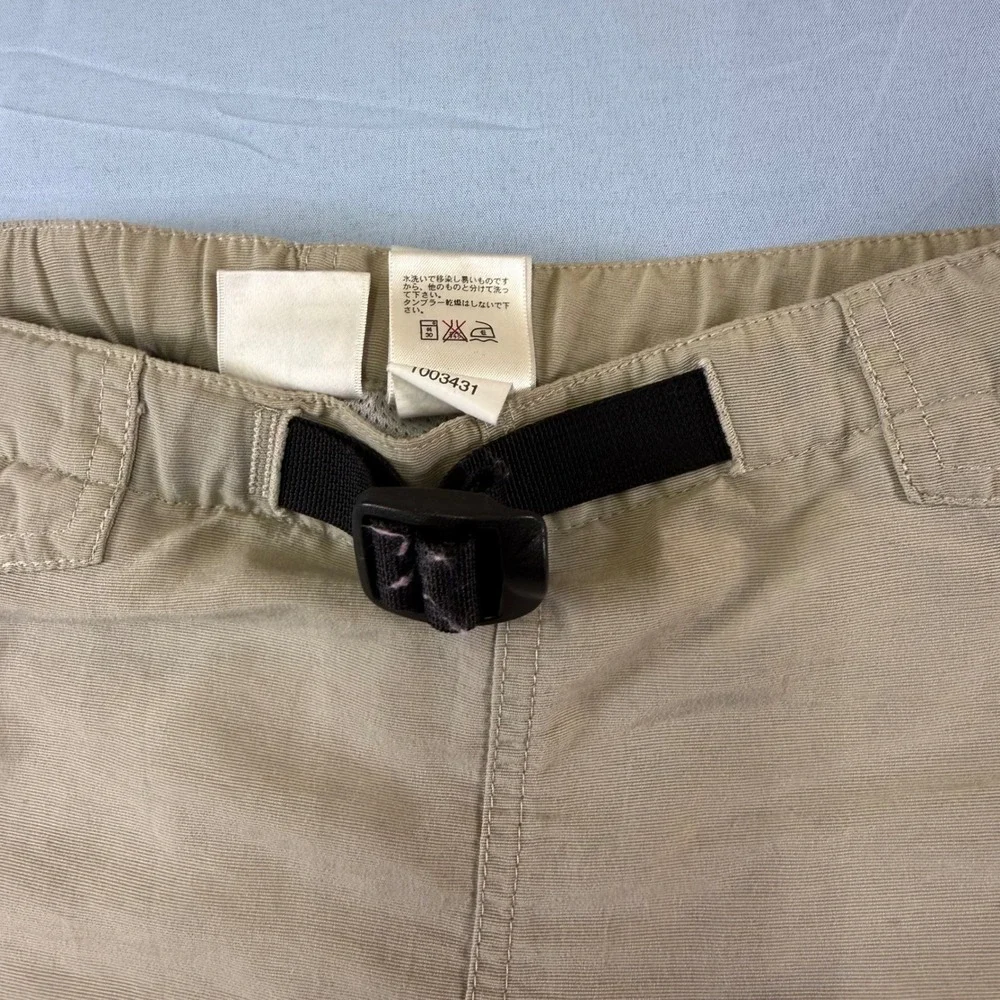 The North Face Mens Large Tan Nylon Hiking Shorts Mesh Lined‎ Belted RN61661